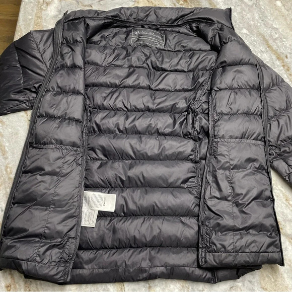 Eddie Bauer Black Down Filled Jacket Coat Women’s Small - Picture 4 of 12